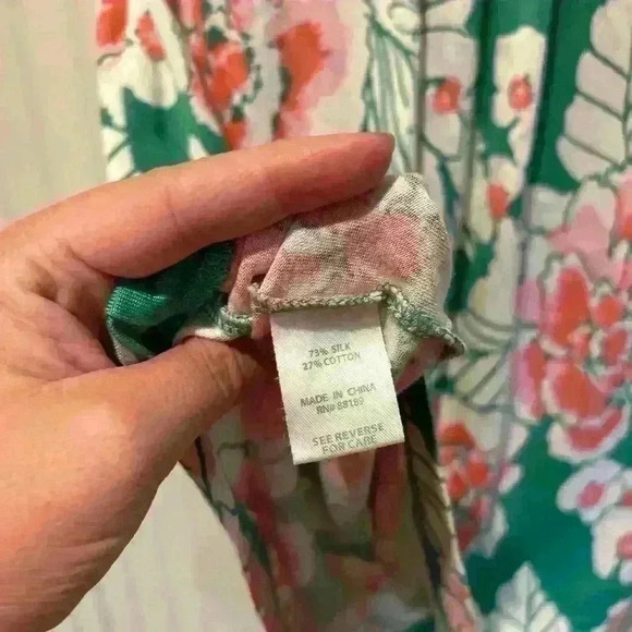 Lilly Pulitzer Sz.Small sleeveless silk floral midi dress EUC.Lightweight summer - Picture 5 of 6